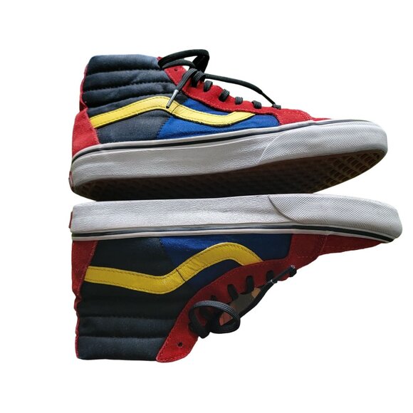 Vans Sk8-Hi OTW Multicolor Block Sneakers red suede Womens 8 Mens 6.5 - Picture 4 of 16